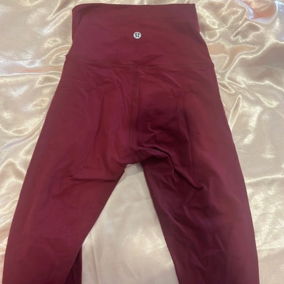 Lululemon Align Hi Rise Pant 25" Red Merlot / Size 4 - Picture 4 of 5